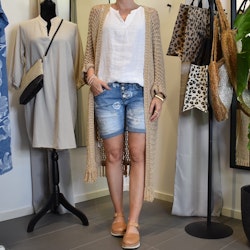 Jeansshorts Blommig LJUS DENIM - Place du Jour