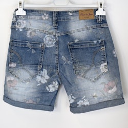 Jeansshorts Blommig LJUS DENIM - Place du Jour