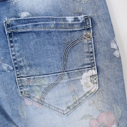 Jeansshorts Blommig LJUS DENIM - Place du Jour