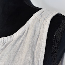 Linne/Ärmlös topp BEIGE
