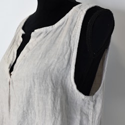 Linne/Ärmlös topp BEIGE