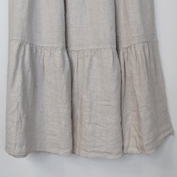 Linnekjol med volanger BEIGE