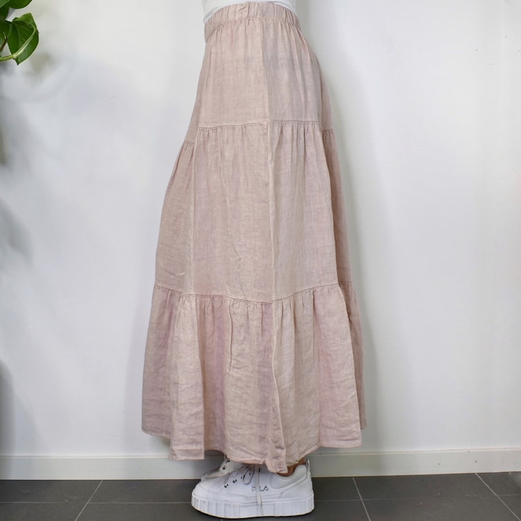 Linnekjol med volanger ROSA