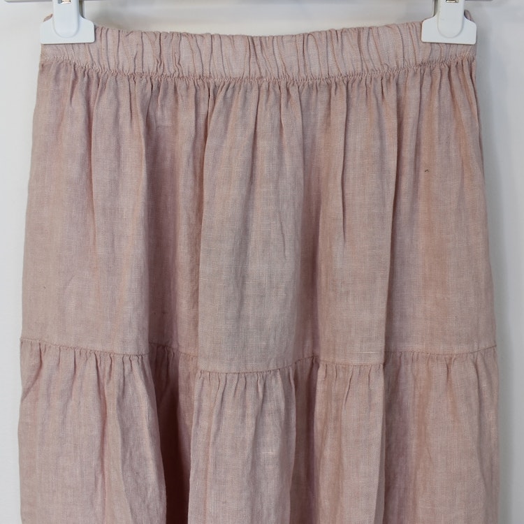 Linnekjol med volanger ROSA