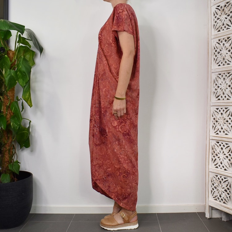 Kaftan Camelia Tie Dye PINK FLOWER - CoconutMilk by Stajl