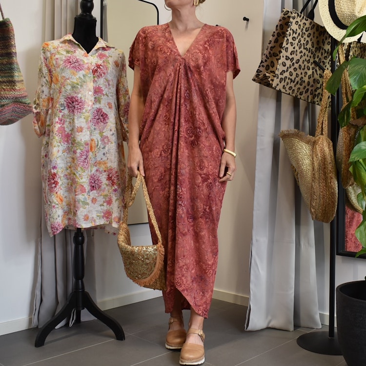 Kaftan Camelia Tie Dye PINK FLOWER - CoconutMilk by Stajl