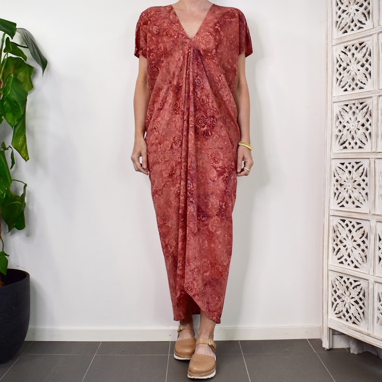 Kaftan Camelia Tie Dye PINK FLOWER - CoconutMilk by Stajl