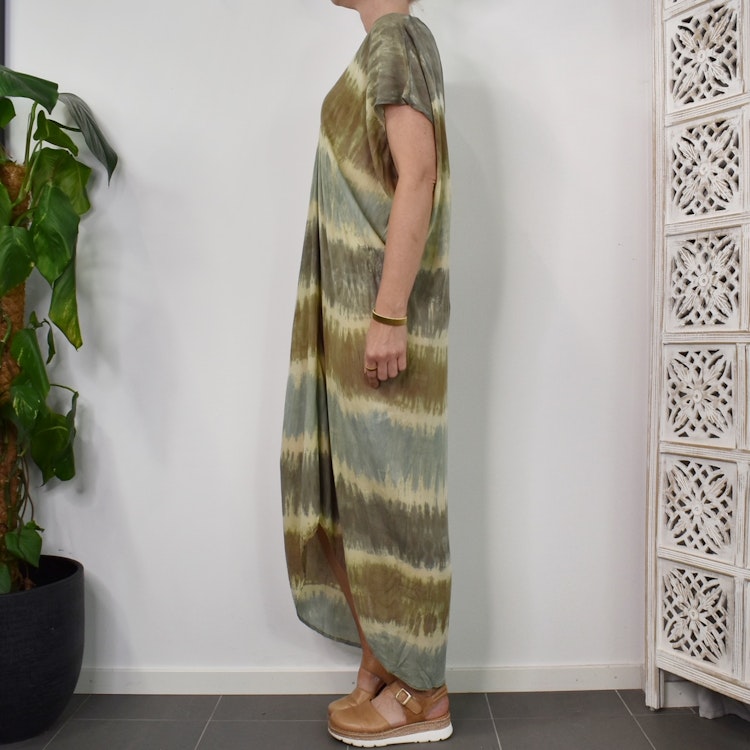 Kaftan Camelia Tie Dye GREEN - CoconutMilk by Stajl