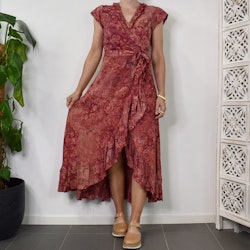 Omlottklänning Tie Dy PINK FLOWER - CoconutMilk by Stajl