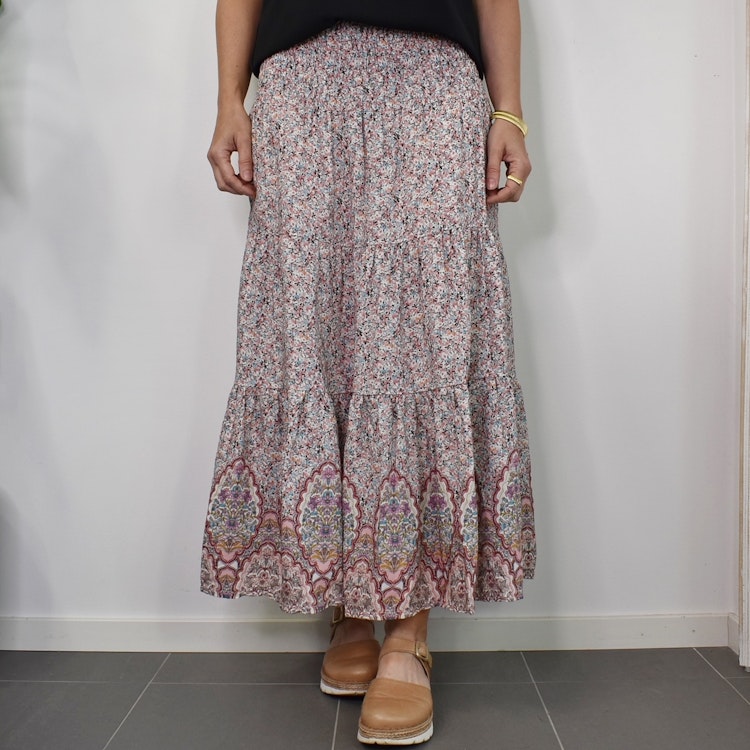 Kjol Boho Flora ROSA - Stajl Agenturer
