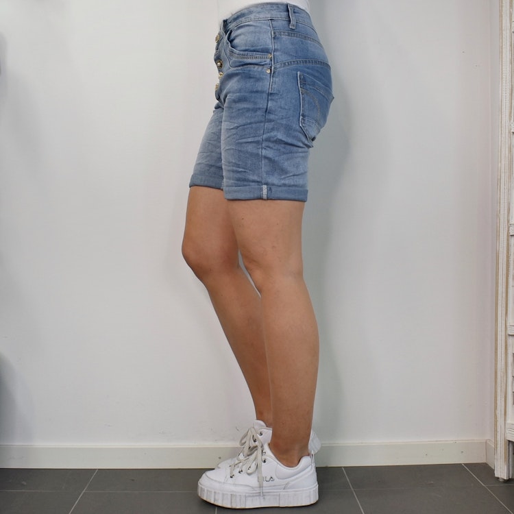 Jeansshorts med dekorativa knappar LJUS DENIM - Place du Jour