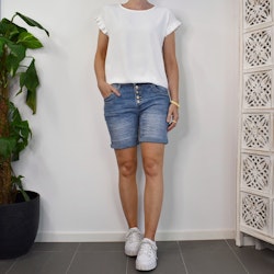 Jeansshorts med dekorativa knappar LJUS DENIM - Place du Jour
