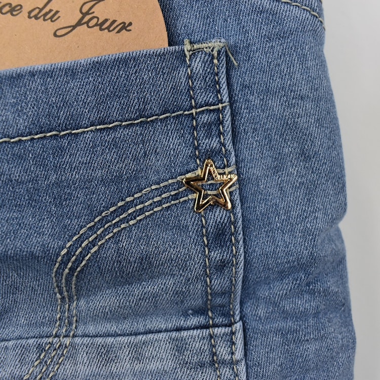 Jeansshorts med dekorativa knappar LJUS DENIM - Place du Jour