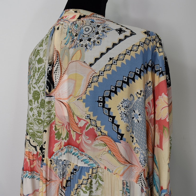 Klänning Plus Size Mönstrad IVORY