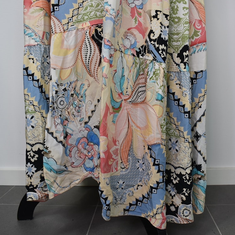 Klänning Plus Size Mönstrad IVORY