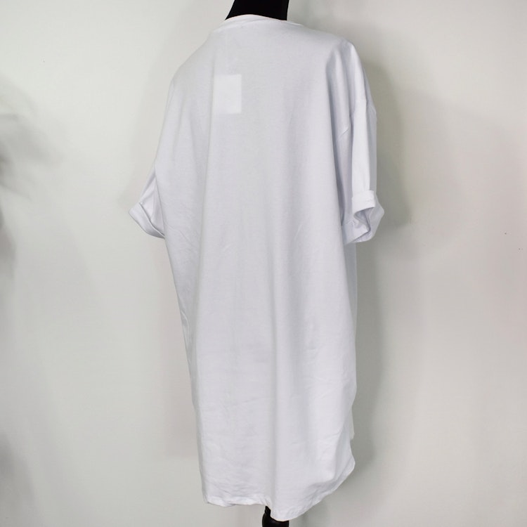 Lång T-shirt Over Sized VIT