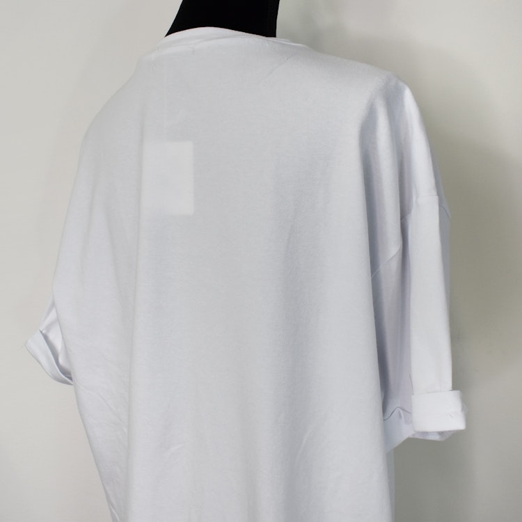 Lång T-shirt Over Sized VIT