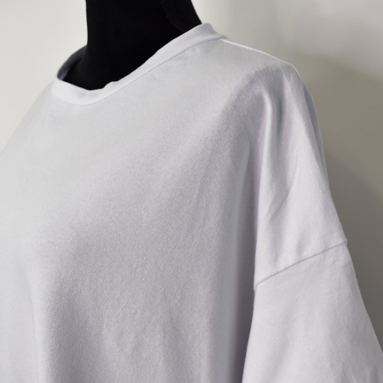 Lång T-shirt Over Sized VIT