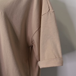 Lång T-shirt Over Sized MÖRKBEIGE