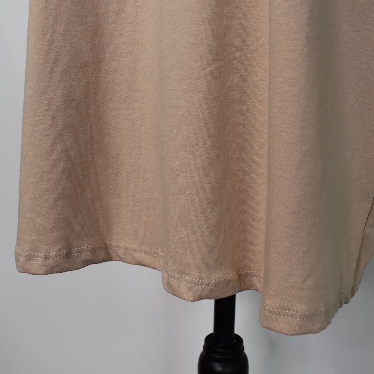 Lång T-shirt Over Sized MÖRKBEIGE