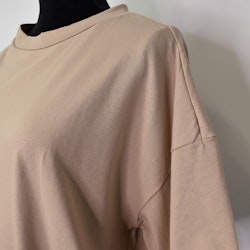 Lång T-shirt Over Sized MÖRKBEIGE