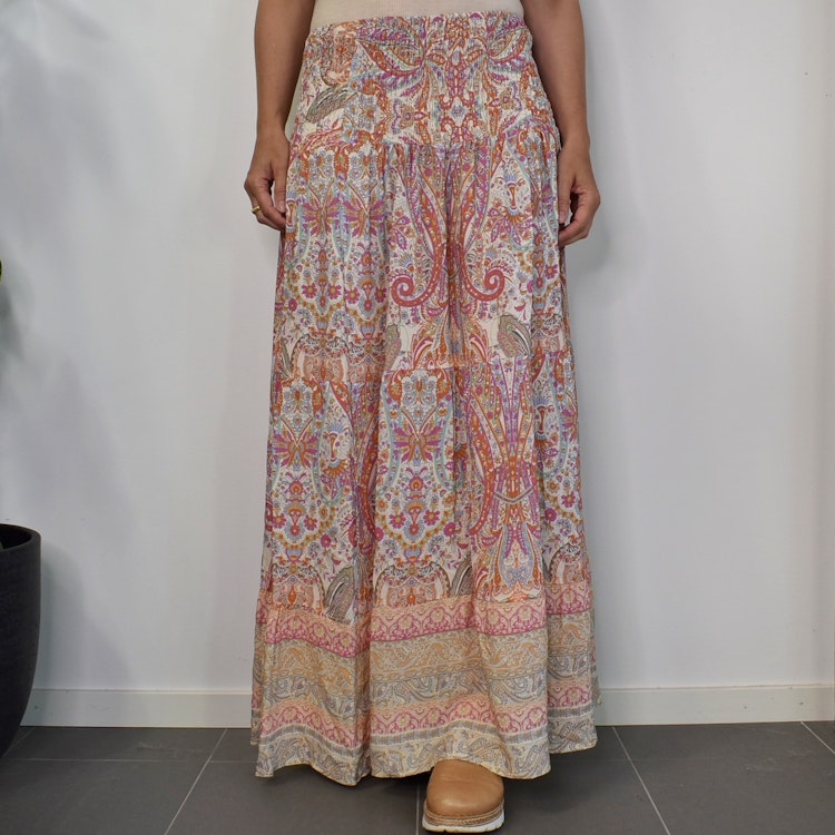 Volangkjol Princess Mönstrad BEIGE - Marta du Chateau
