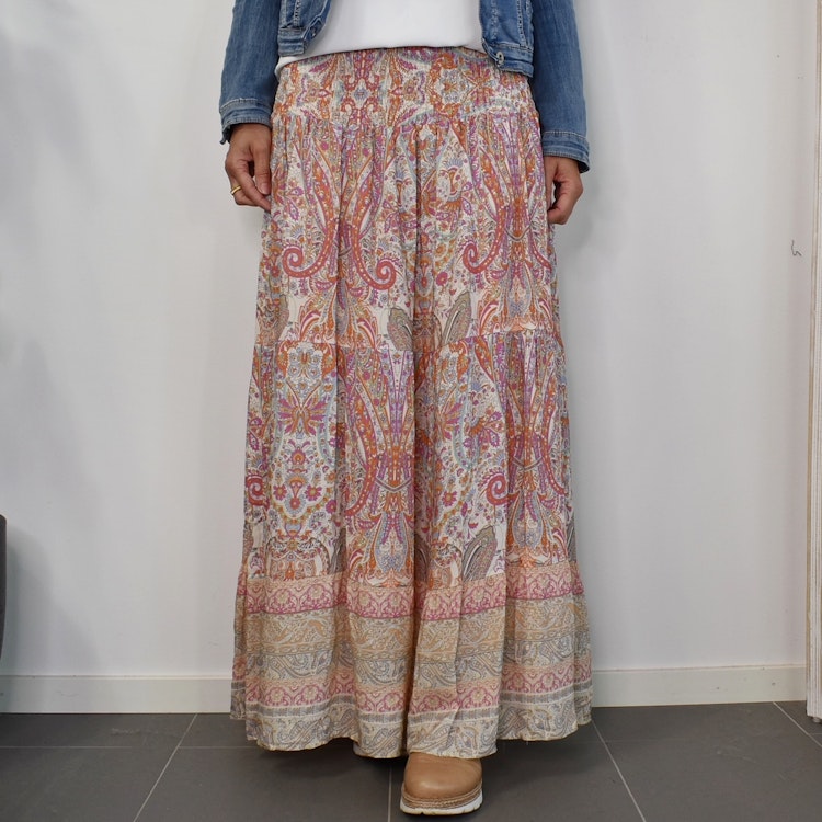 Volangkjol Princess Mönstrad BEIGE - Marta du Chateau