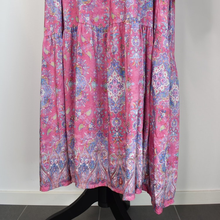 Klänning Mönstrad FUSCHIA