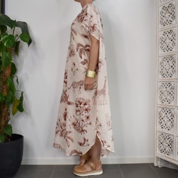 Kaftan Safari BEIGE/RÖD - Nowmanslabel