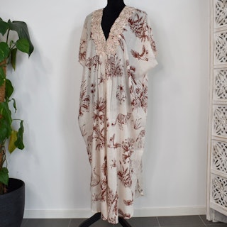 Kaftan Safari BEIGE/RÖD - Nowmanslabel