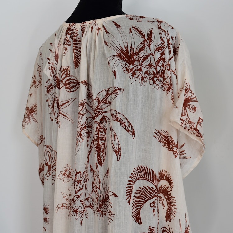 Kaftan Safari BEIGE/RÖD - Nowmanslabel