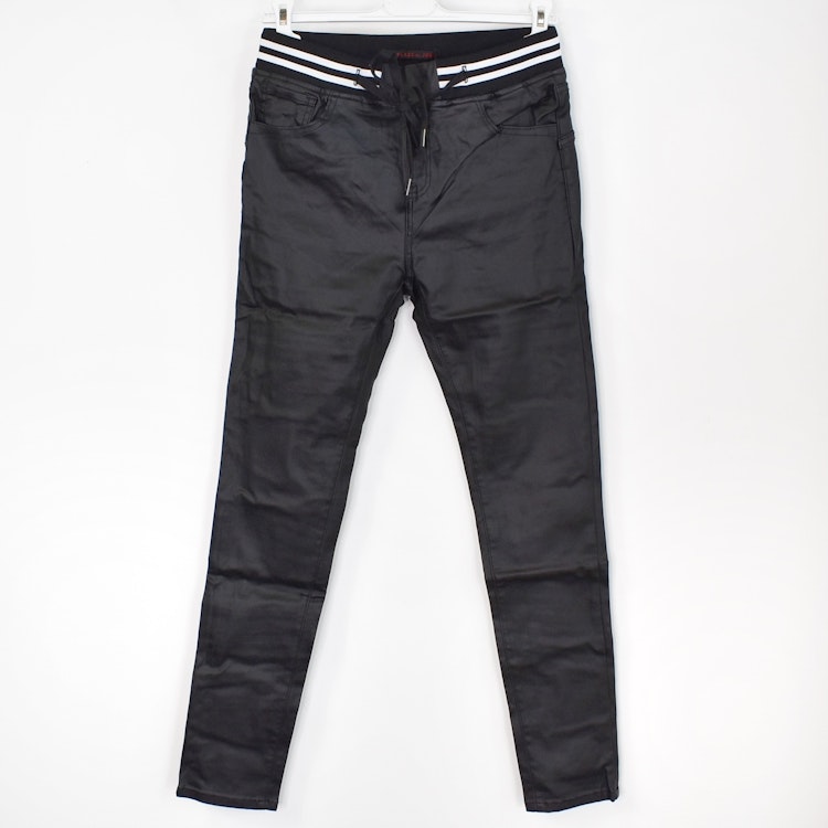 Jeans Vaxade med resårmidja SVART - Place du Jour