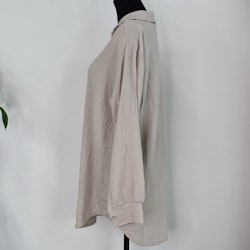 Bomullsskjorta Over Sized BEIGE