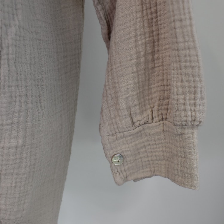 Bomullsskjorta Over Sized BEIGE