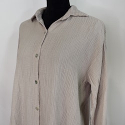 Bomullsskjorta Over Sized BEIGE