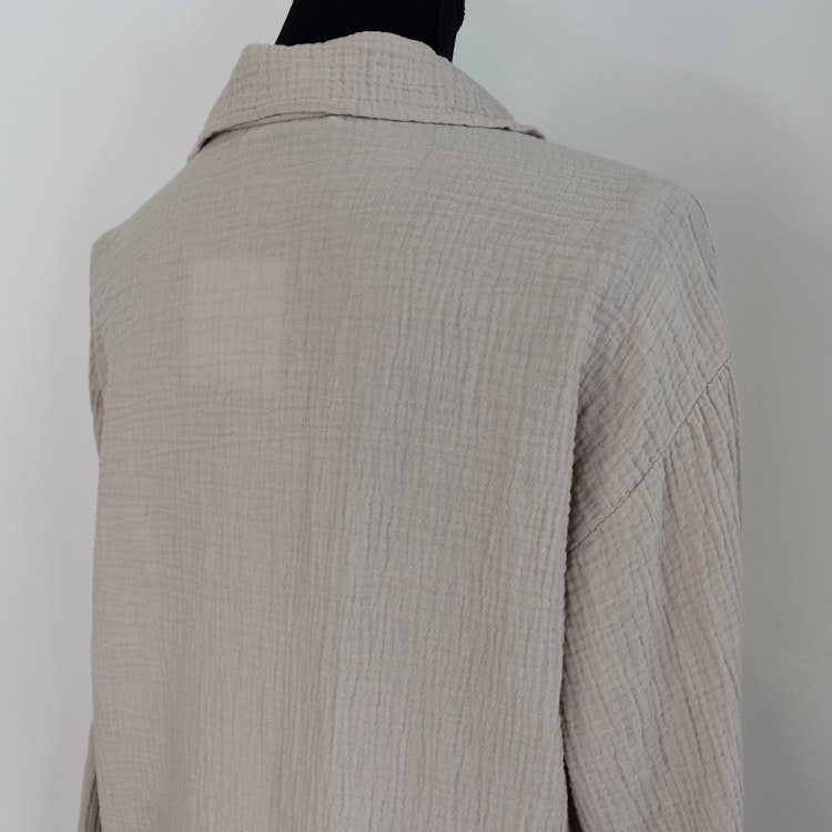 Bomullsskjorta Over Sized BEIGE