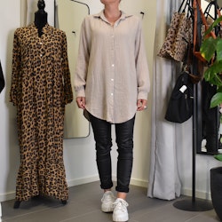 Bomullsskjorta Over Sized BEIGE