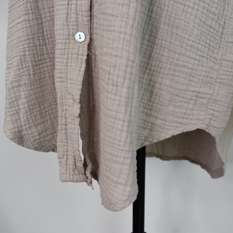 Bomullsskjorta Over Sized BEIGE