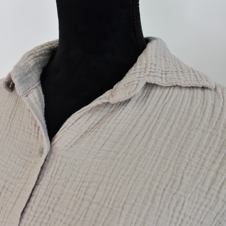 Bomullsskjorta Over Sized BEIGE