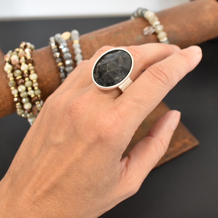 Elastisk ring Carla SILVER - The Moshi