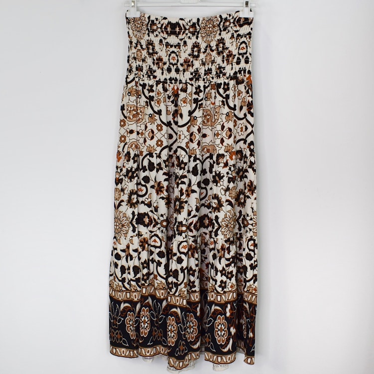 Kjol Boho Flora Blommig OFF WHITE - Stajl Agenturer