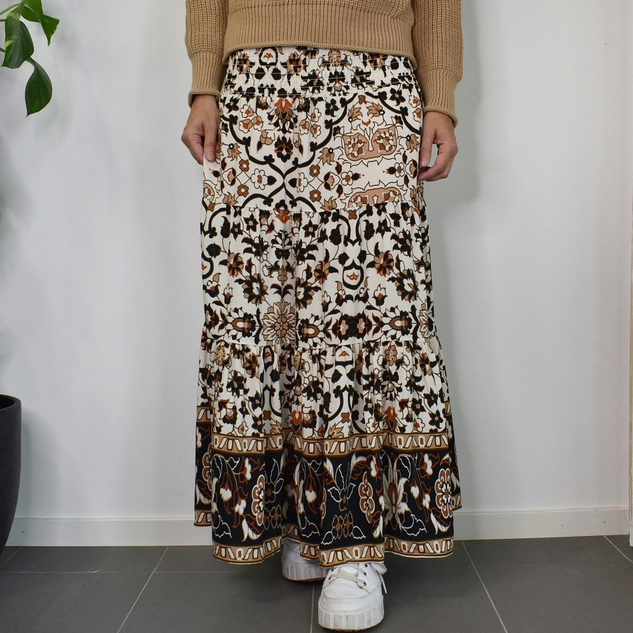 Kjol Boho Flora Blommig OFF WHITE - Stajl Agenturer - En Slags Verklighet