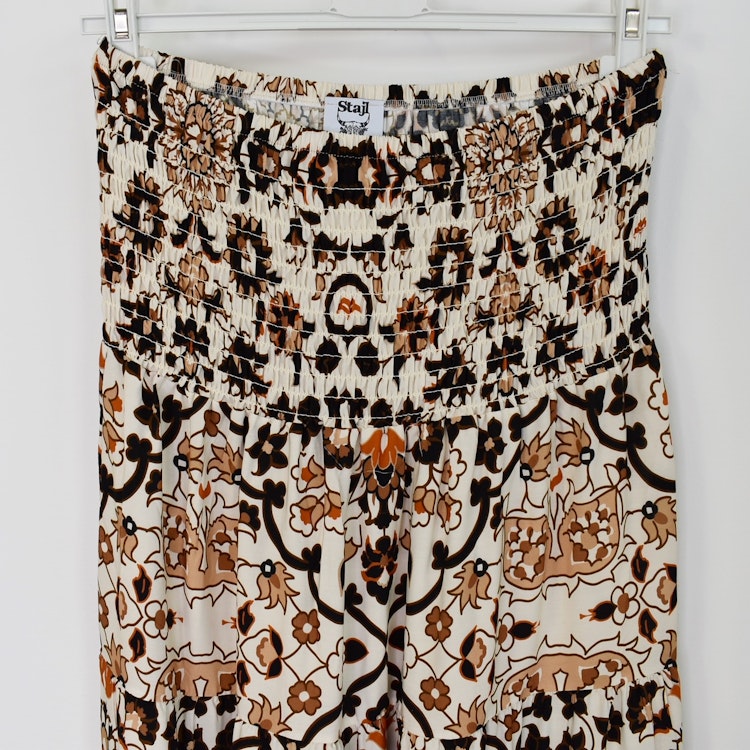 Kjol Boho Flora Blommig OFF WHITE - Stajl Agenturer