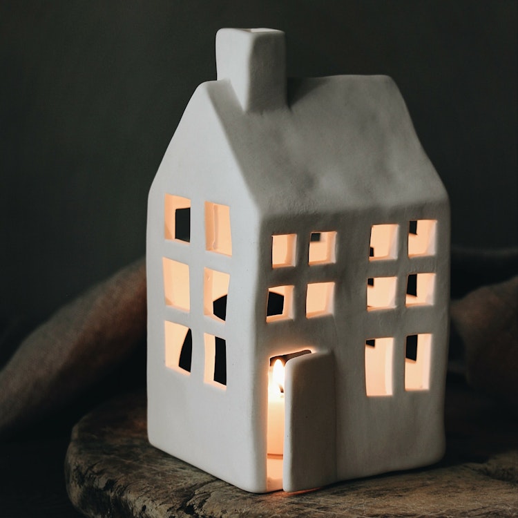 Lykta Light House 15cm MATT VIT - Majas Cottage