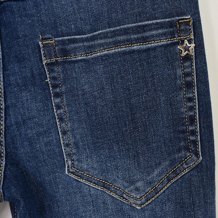 Jeans med knappmix MÖRK BLÅ - Place du Jour