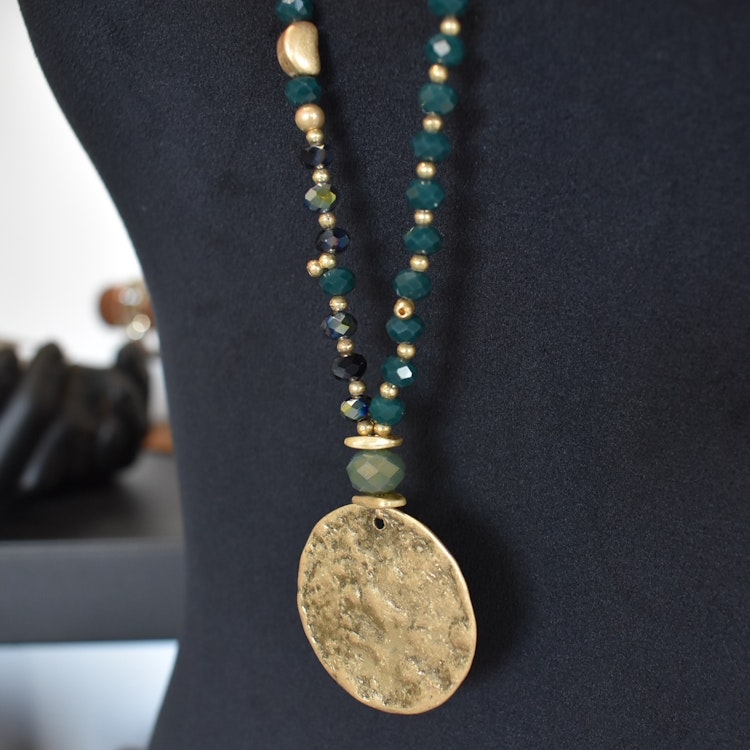 Halsband Mila GRÖN/GULD - The Moshi