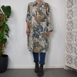 Bomullsklänning Lucy Mönstrad BEIGE - Mix By Heart