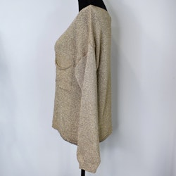 Stickad Tröja Lurex GULD