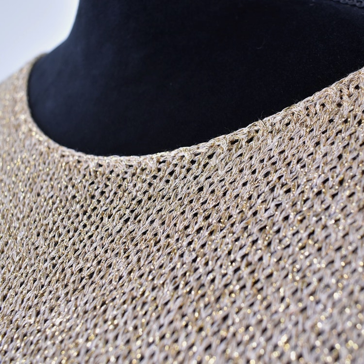 Stickad Tröja Lurex GULD
