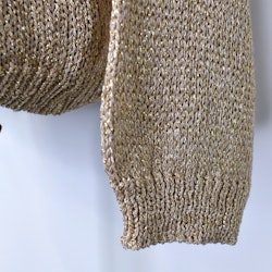 Stickad Tröja Lurex GULD